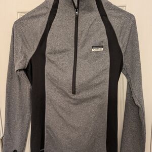 PINK Victoria’s Secret Gray & Black Half-Zip Athletic Top – XS